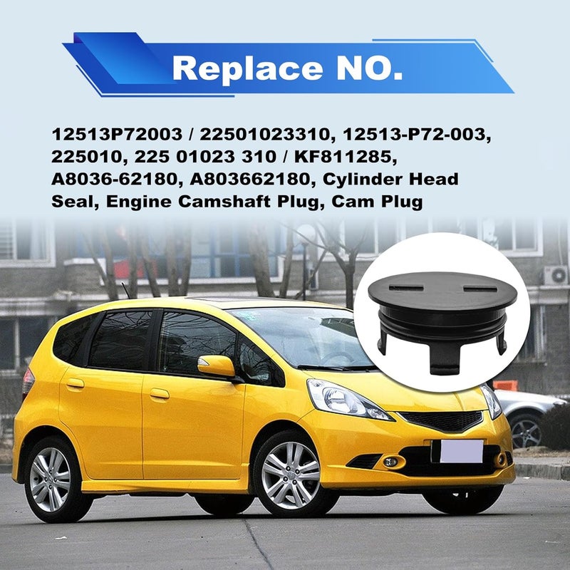 Pleoos Cylinder Head Rear Cam Plug Compatible with Honda Acura CR-V Civic Replace 12513P72003,KF811285,22501023310.1.6 1.7 1.8 2.0L - Image 4
